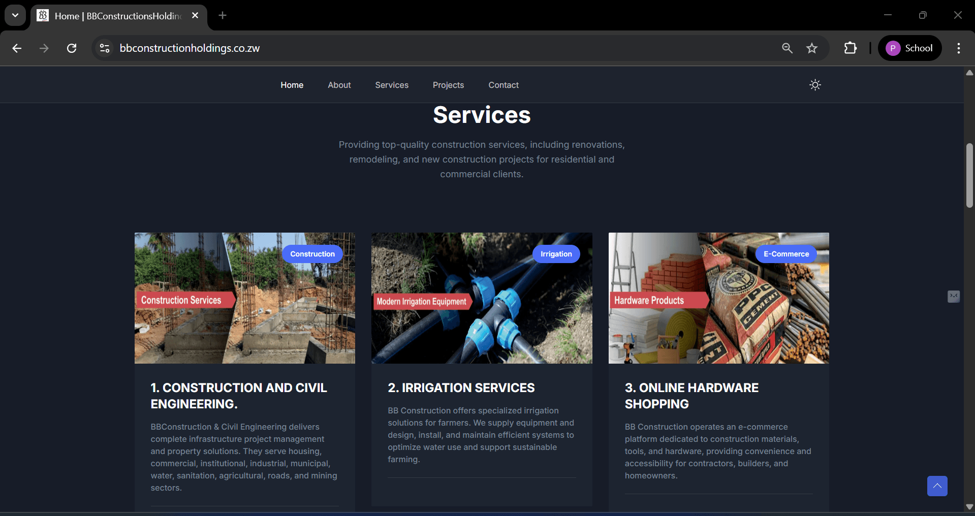 BBConstructionsHoldings business website